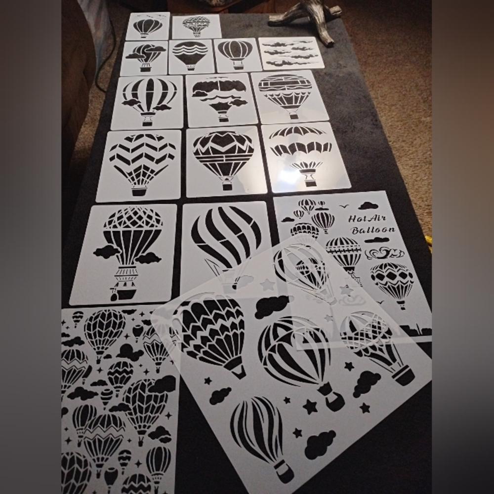 Hot Air Balloon Stencil Set